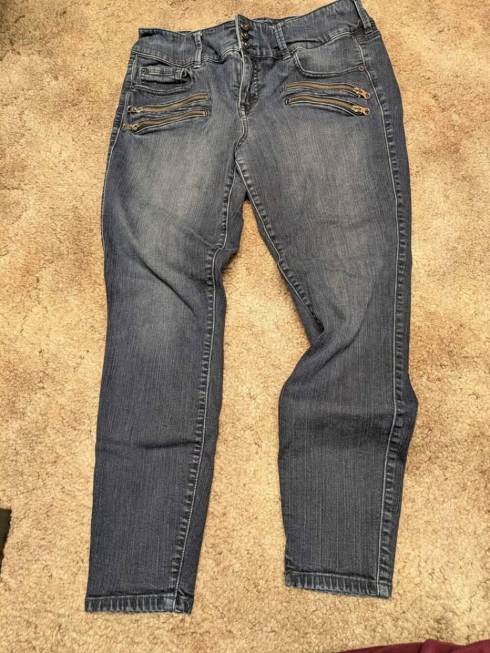 Torrid Premium Dark Wash Jeans Size 16R with Zipper Details